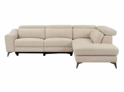 Sofá rinconera derecha relax eléctrico de cuero FORLO < Vente-unique Best