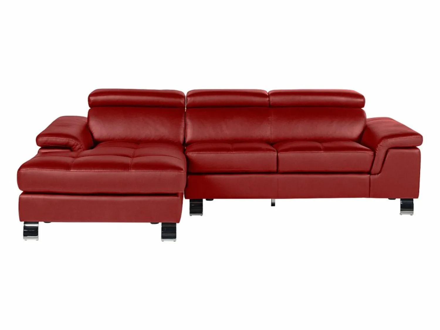 Sofá rinconera izquierda de piel MISHIMA < Vente-unique Online