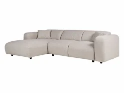 Sofá rinconera izquierda de tela jaspeada POGNI de < Maison Céphy Hot
