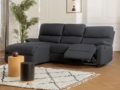 Sofá rinconera izquierda relax eléctrico de tela LUNANO < Vente-unique Clearance