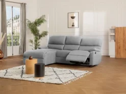 Sofá rinconera izquierda relax eléctrico de tela LUNANO < Vente-unique Hot