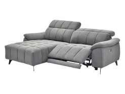 Sofá rinconera izquierda relax eléctrico en tela texturizada CELTIMO < Vente-unique Hot