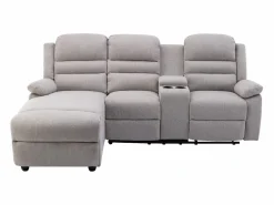Sofá rinconera izquierda relax: manual de tela MACEDONIA < Vente-unique Discount