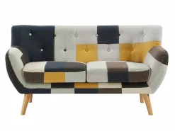 Sofás SERTI II de 3 y 2 plazas en tejido patchwork < Vente-unique Hot