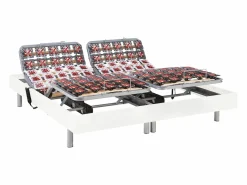 Somier articulado eléctrico 2x65 terminales - 2 x 80 x 200 cm - beige - PITUS de YSMÉE < Ysmée Outlet