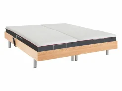 Ysmée Cama Articulada | Somier articulado eléctrico 2x65 plots - 2 x 80 x 200 cm - gris - NALU de YSMÉE
