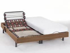 Ysmée Cama Articulada | Somier articulado eléctrico 2x65 terminales - 2 x 80 x 200 cm - gris - NALU de YSMÉE