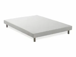 Somier tapizado con láminas 140x190 Madera Maciza Blanca Pies FINLANDEK Rakenne < Discount