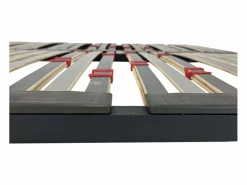 Base De Cama De Láminas * Somier 150x200 cm multiláminas, 7 patas, reguladores lumbares, firmeza adaptable Negro