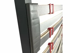 Base De Cama De Láminas * Somier 150x200 cm multiláminas, 7 patas, reguladores lumbares, firmeza adaptable Negro
