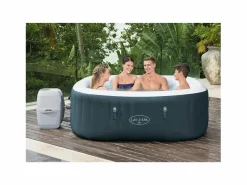 Bestway Spa Hinchable | Spa Hinchable Lay-Z-Spa Ibiza 180x180x66 cm para 4-6 Personas con Airjet y Cobertor
