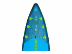 WATTSUP Deportes Náuticos | SUP Paddle Hinchable Blue Pike 11'6 Pack completo + Asiento + Pala 2en1 Dropstitch Max 150 kg - 350x84x15cm