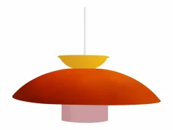TOSEL Lámpara Suspendida * Suspensión ,metal,,A110xD40xP40 cm Naranja