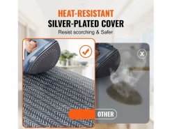 Perchero * Tabla de Planchar de Mesa SucceBuy, 59,4 x 36,6 cm, Tabla de Planchar Compacta, Funda Resistente al Calor Gris antracita
