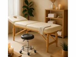 AHD Taburete De Oficina | Taburete con ruedas asiento de polipiel giratorio esteticista oficina Nabu -