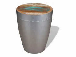 Taburete de aviador madera maciza reciclada < vidaxl Discount