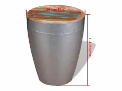 Taburete de aviador madera maciza reciclada < vidaxl Discount