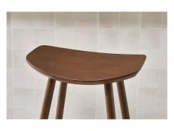 Miliboo Muebles De Bar|Taburete Alto * Taburete de bar moderno nogal 72cm DEMORY Marru00f3n