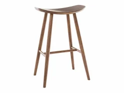 Miliboo Muebles De Bar|Taburete Alto * Taburete de bar moderno nogal 72cm DEMORY Marru00f3n