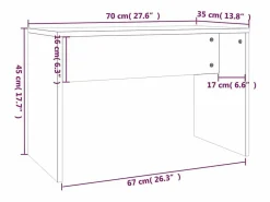 vidaxl Banco Y Pie De Cama|Banco Y Pie De Cama | Taburete de vestidor madera contrachapada 70x35x45 cm