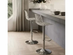AHD Muebles De Bar|Taburete Alto | Taburete Grand Soleil SPIDER para cafetería bar cocina alto fijo giratorio reposapiés regulable -