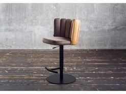 Kawola Muebles De Bar|Taburete Alto * Taburete - marrón terciopelo - JADA Marru00f3n