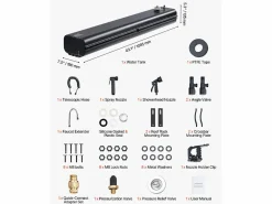 Recuperador De Agua * Tanque de Agua de Techo SucceBuy de 17L, Tanque Multi-Distribuidor de Aluminio para Exteriores con Paneles Antisalpicaduras y Ranura en T Negro
