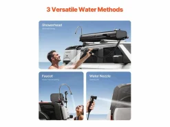 Recuperador De Agua * Tanque de Agua de Techo SucceBuy de 17L, Tanque Multi-Distribuidor de Aluminio para Exteriores con Paneles Antisalpicaduras y Ranura en T Negro