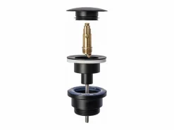 Tapón universal para lavabo clic-clac BLACK en corcho con recubrimiento cuádruple < Rea