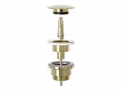 Tapón universal para lavabo clic-clac GOLD con corcho protegido contra la corrosión < Rea