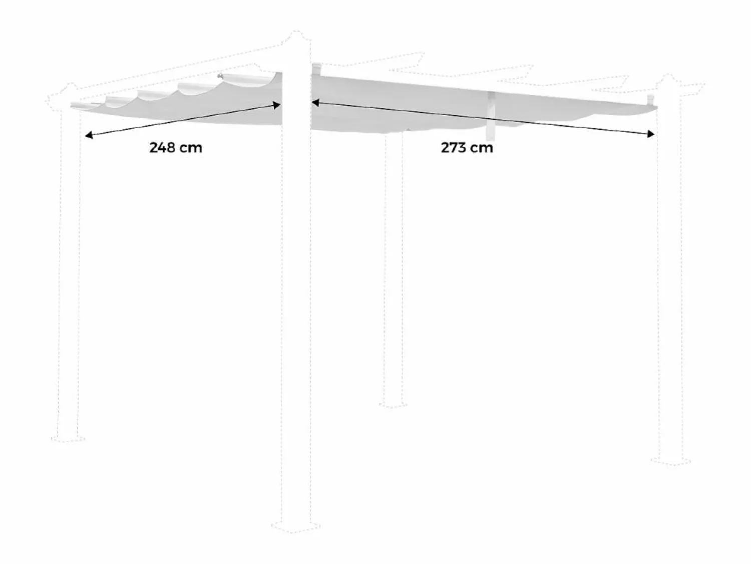 Techo de repuesto para pérgola 3x3m < Sweeek