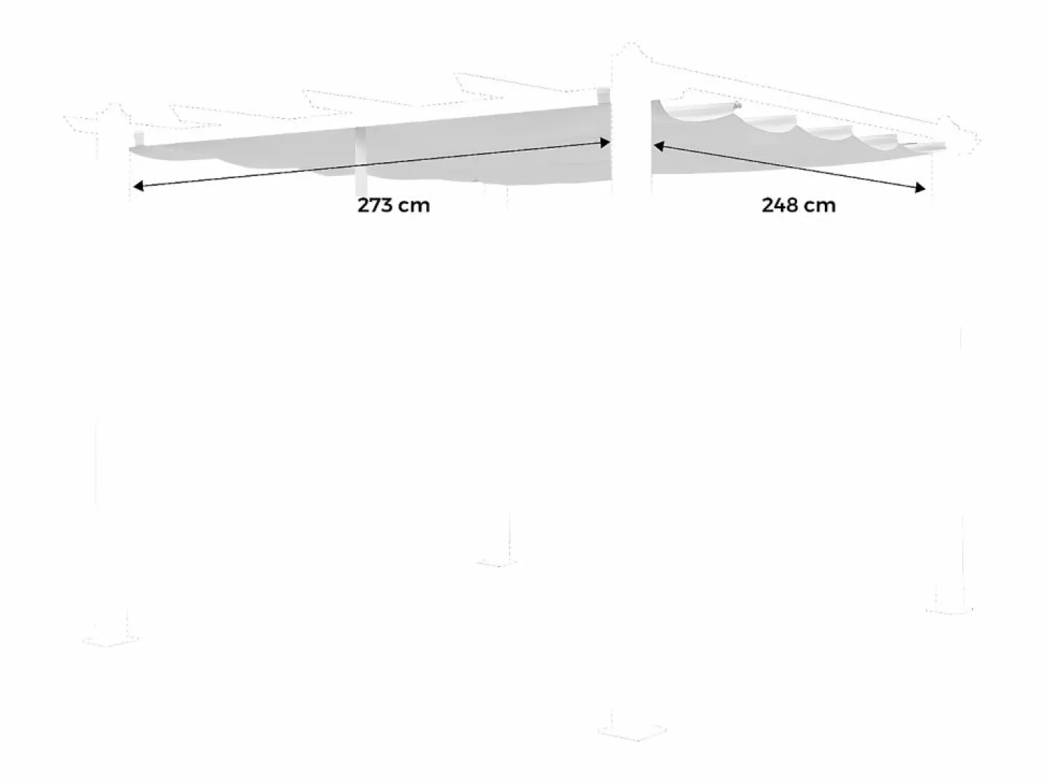 Techo de repuesto para pérgola 3x3m < Sweeek