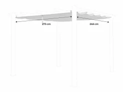 Techo de repuesto para pérgola 3x3m pardo < Sweeek Best