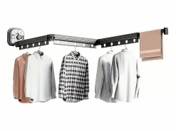 Kitchen Move Perchero * Tendedero de pared extensible 125cm PYTHON Negro