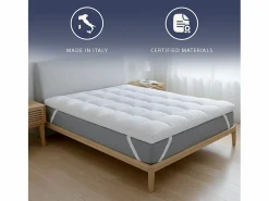 Topper Cama|Protector de Colchón Acolchado con Relleno de 1000 g/m² |Funda de Microfibra Transpirable con Gomas en las Esquinas |120x200 < The White Stone New