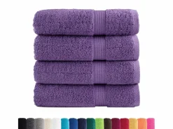 Toallas de baño 4 uds 100% algodón verde 100x150 cm 600 gsm ES344133 <
