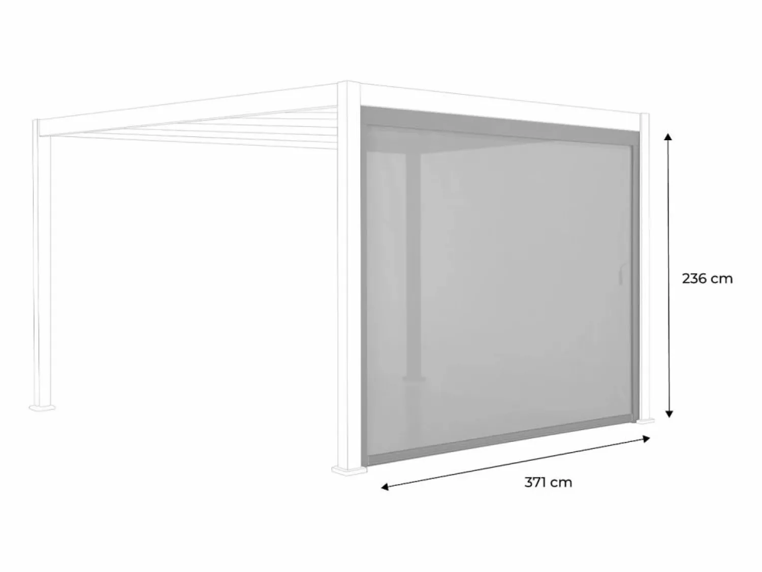 Toldo de 4m para pérgola bioclimática < Sweeek New