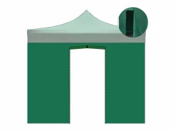 Toldo lateral impermeable de 3x2m con puerta enrollable para cenador plegable de 3x3m < Hot