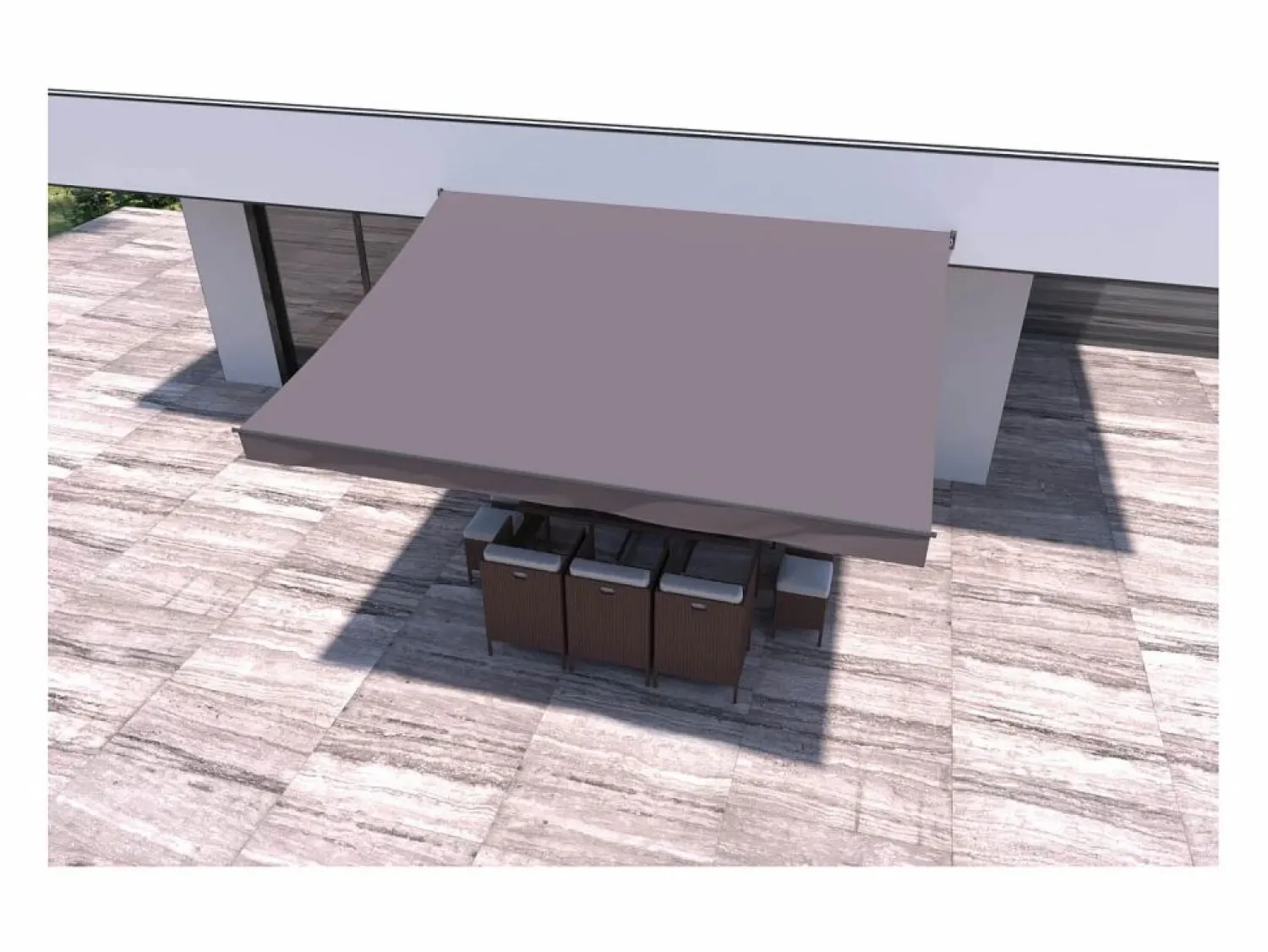 Concept-Usine Estor Y Toldo * Toldo manual gris de 4x3 m ADRO Topo