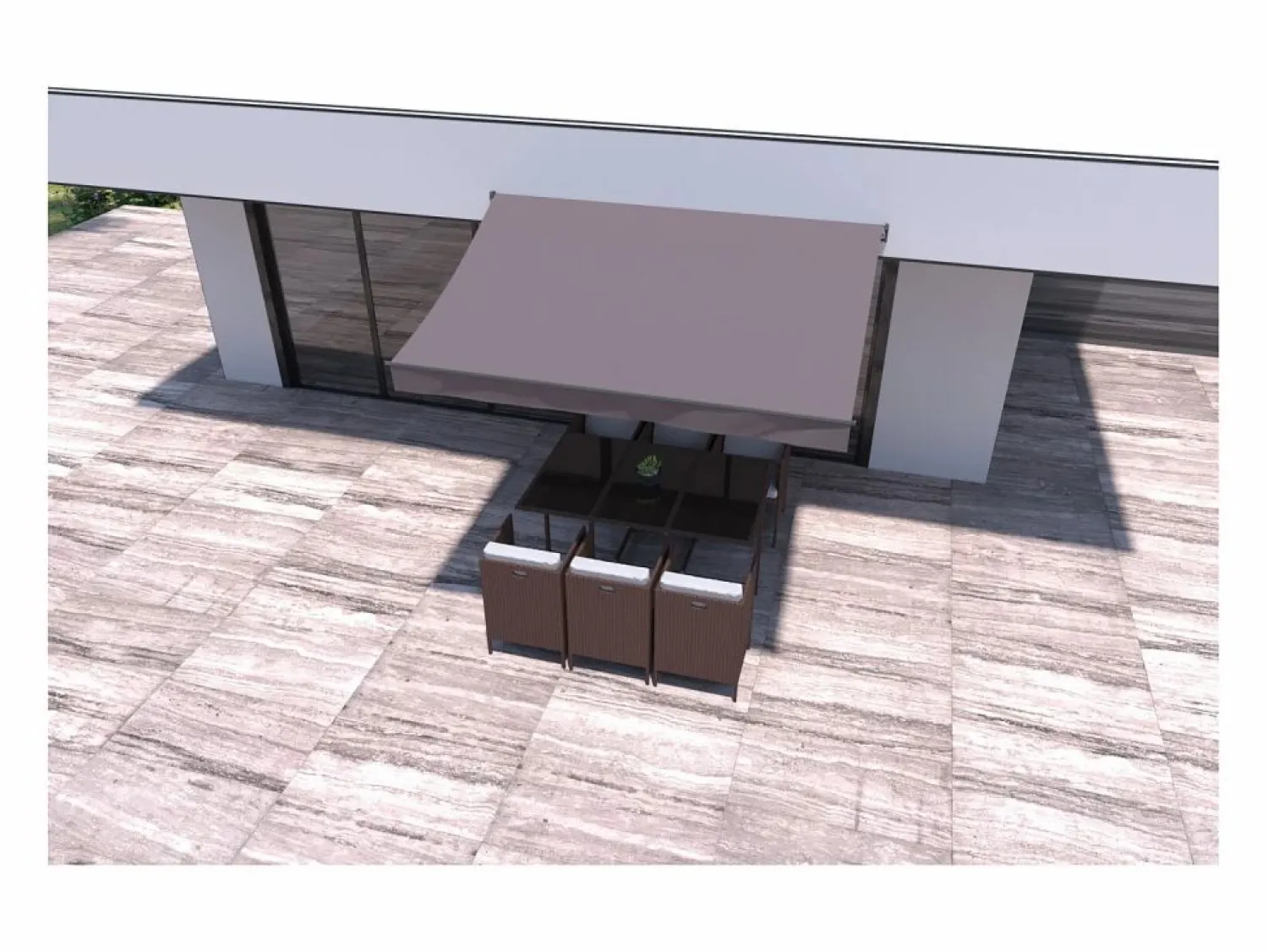 Toldo manual gris 3x2m ADRO < Concept-Usine New