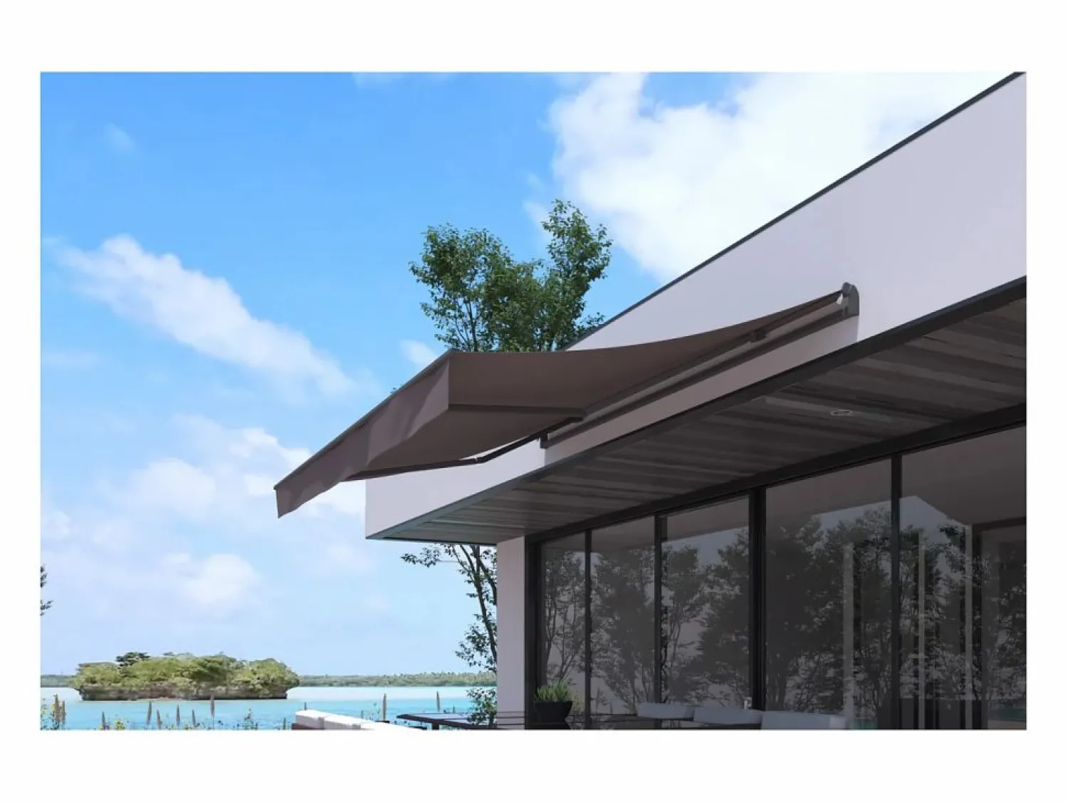 Toldo manual gris 3x2m ADRO < Concept-Usine New
