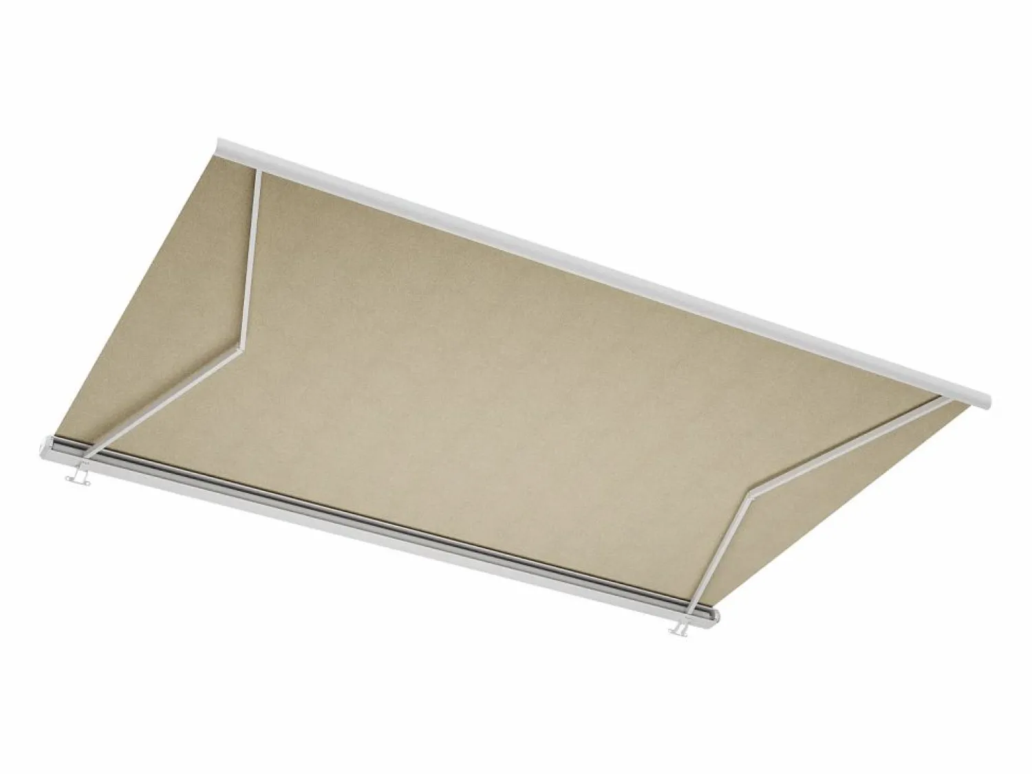 Toldo motorizado con luces LEDs con cofre y sensor de viento 5 x 3,5 m - beige - GALAXA < Vente-unique Best
