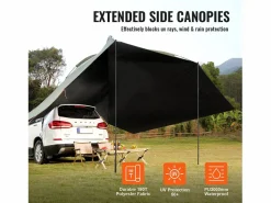 Cochera | Toldo para Vehículo SucceBuy, Cubierta Sombra 305 x 213 cm, PU2000mm UV50+, para Camiones, SUV, Furgonetas, Autocaravanas