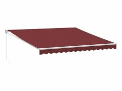 Toldo retráctil manual burdeos 400x300 cm ES925125 < New