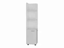 TuHome Columna De Baño * Torre de baño Malibu en Melamina, con 2 puertas y 3 repisas , 158 cm X 37.5 cm X 36 cm , Blanco