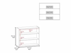 TuHome Mueble De Pared Para Baño | TU HOME Gabinete de Pared Chinle en Melamina con Almacenamiento Abierto, .