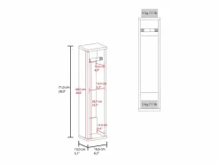 TuHome Accesorios De Wc | Porta Papel Higiénico Supai en Melamina,