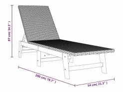 Tumbonas con cojines 2 uds ratán sintético madera maciza acacia < vidaxl Clearance