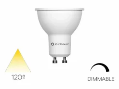 Bombilla * Uniform-Line - Foco LED GU10 6W 120° Regulable 4000K - Iluminación general y difusa para espacios interiores - Beneito & Faure Blanco
