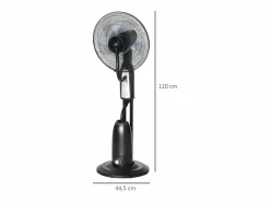 Aire Acondicionado, Ventilación | Ventilador de pedestal con nebulizador de 2,8 L, 3 modos, oscilación, temporizador y ángulo ajustable, (44,5 x 44,5 x 120 cm)